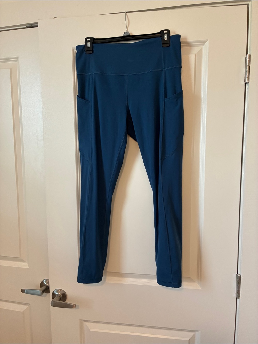 CRZ YOGA Size XL Blue High Waist Pocket Leggings Size 12
